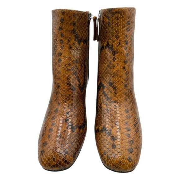 Freda Salvador Snakeskin Ankle Boots - Brown and Black - Picture 10 of 11